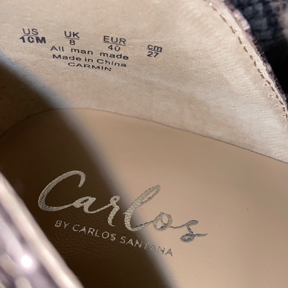 Carlos by Carlos Santana “Carmen” Bootie. Snake Print. Size 10M. Worn 1 time. - Picture 7 of 7